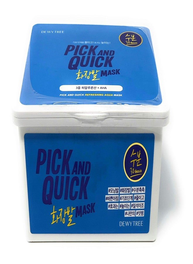 Dewytree Pick and Quick Refreshing Aqua Mask, 30 Sheets, 13.40 oz (380 g) - Image 1